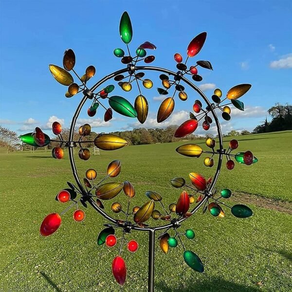 Unique Rainbow Color Metal Windmill