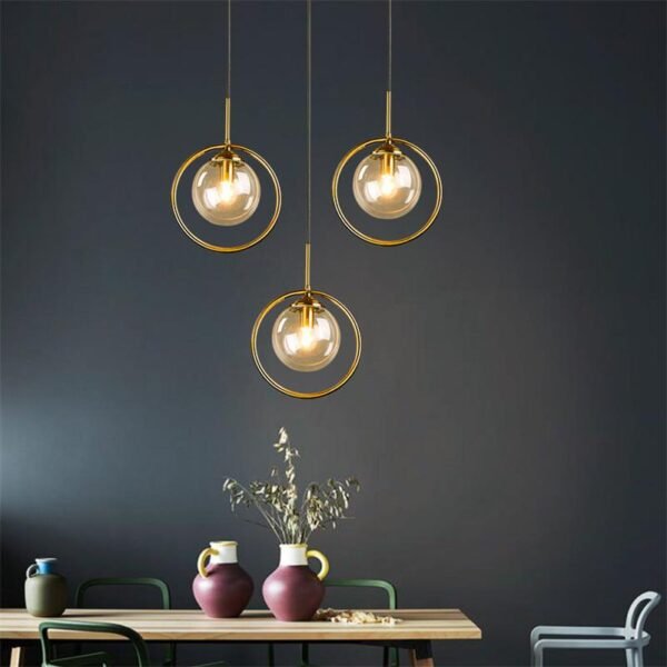 Cognac Smoky Gray Clear Glass Ball LED