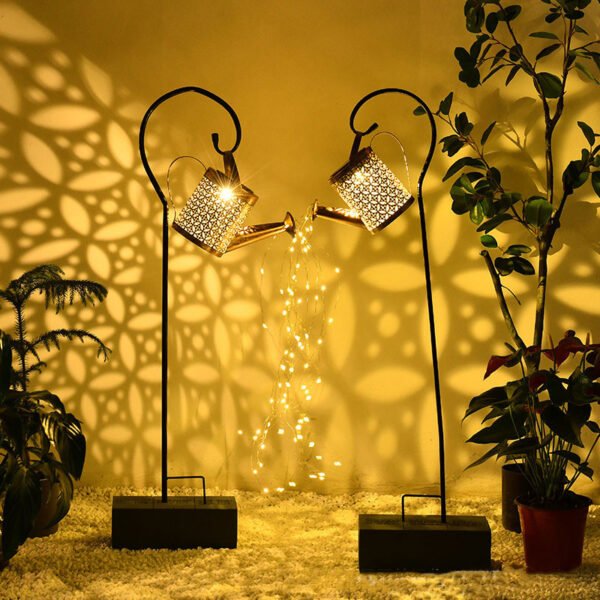 Solar Watering Can Light Hanging Kettle Lantern Light