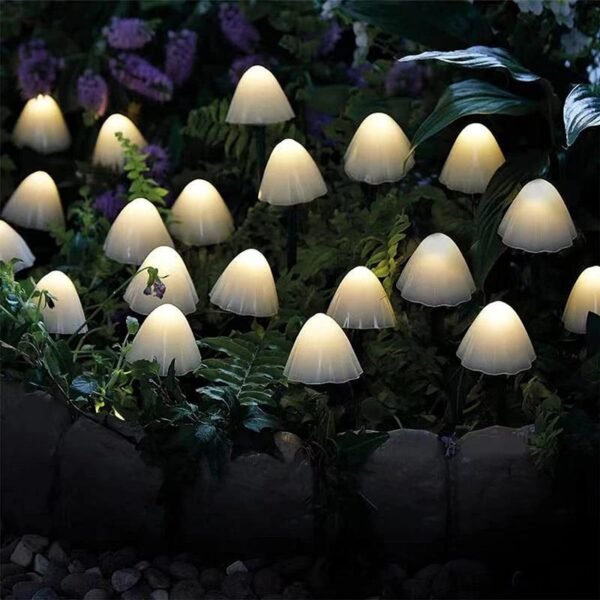 LED Solar String Lights Waterproof Mushroom