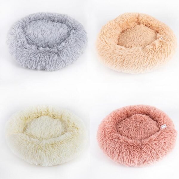 Dog Beds For Small Dogs Round Plush Cat Litter Kennel Pet Nest Mat Puppy Beds - Image 5