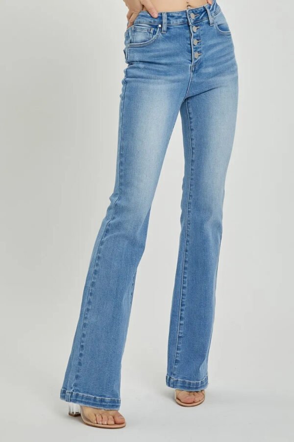 RISEN Full Size High Rise Button Fly Bootcut Jeans - Image 3