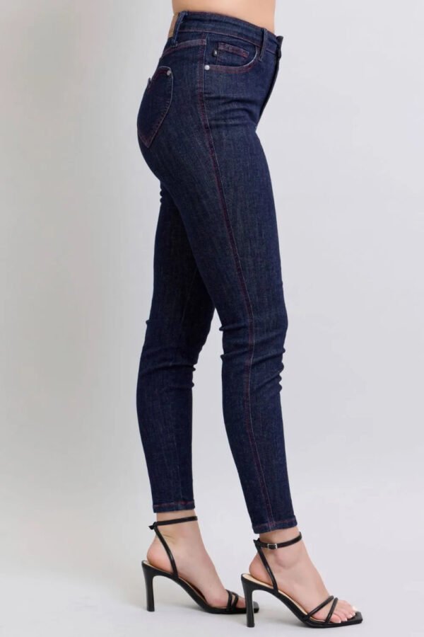 Judy Blue Full Size Heart Shaped Back Pockets Skinny Jeans - Image 2