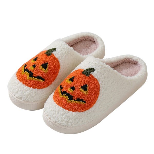 Halloween Pumpkin Cartoon Slippers Warm Winter Slippers Men And Women Couples Indoor House Shoes - Image 7