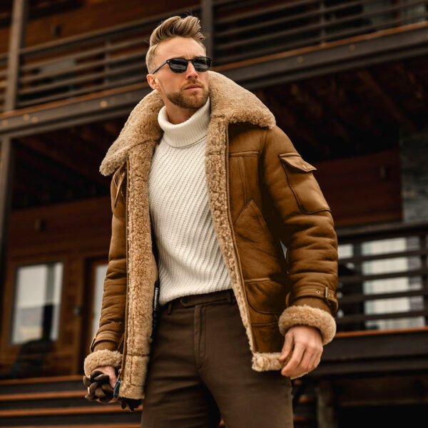 Winter Jacket Mens Military Fleece Warm Jackets Male Fur Collar Coats Army Tactical Jacket - Image 3